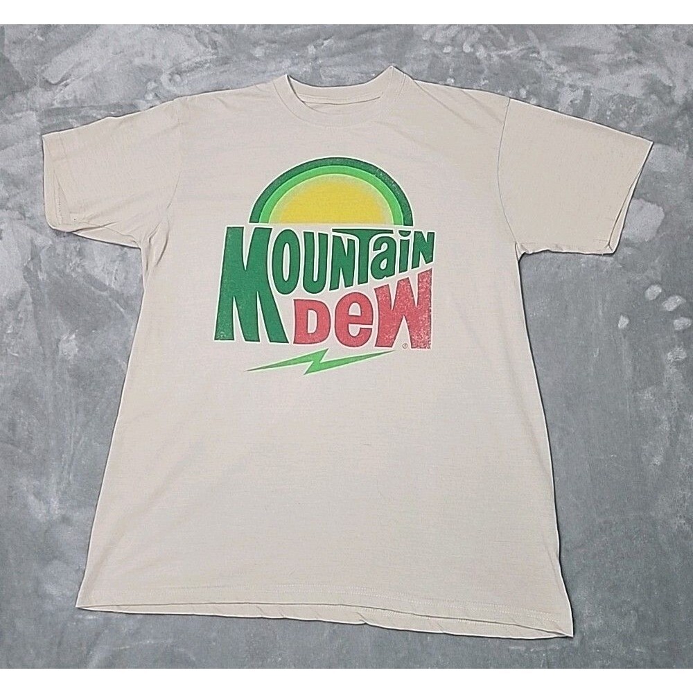 PepsiCo Mountain Dew 52% Cotton 48% Polyester T-Shirt Adult Size Large